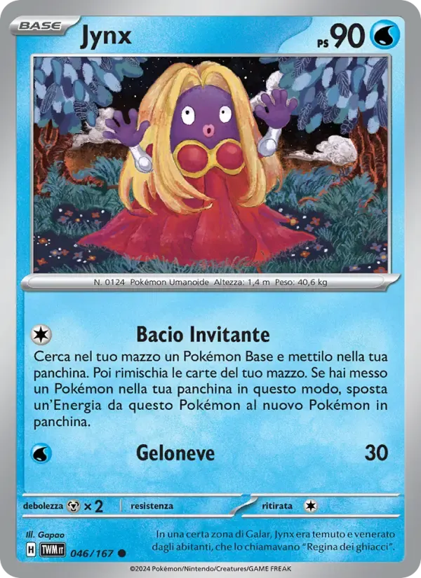 Jynx — Crepuscolo Mascherato 46 Italian Pokémon card