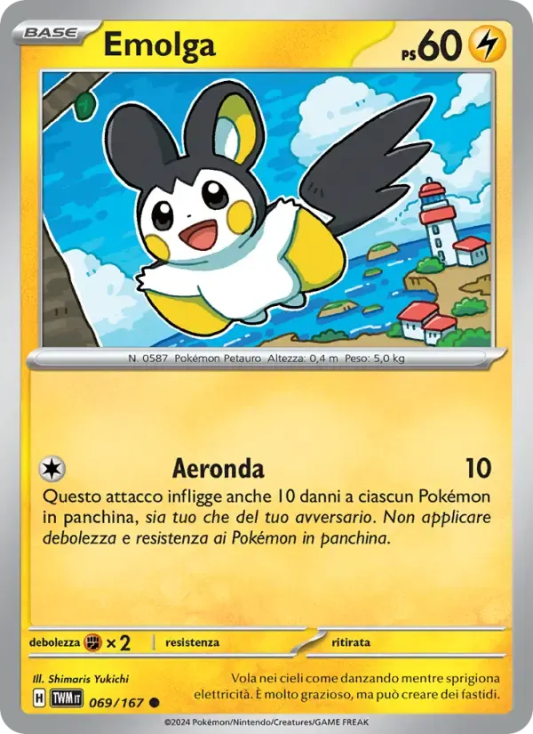 Emolga — Crepuscolo Mascherato 69 Italian Pokémon card