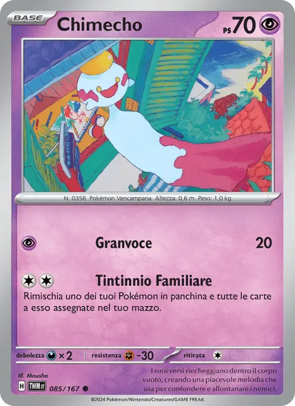 Chimecho — Crepuscolo Mascherato 85 Italian Pokémon card