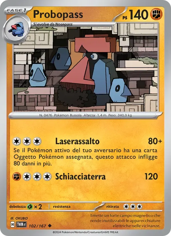 Probopass — Crepuscolo Mascherato 102 Italian Pokémon card
