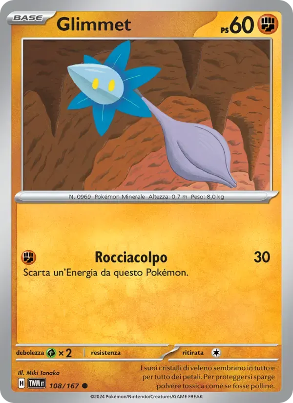 Glimmet — Crepuscolo Mascherato 108 Italian Pokémon card