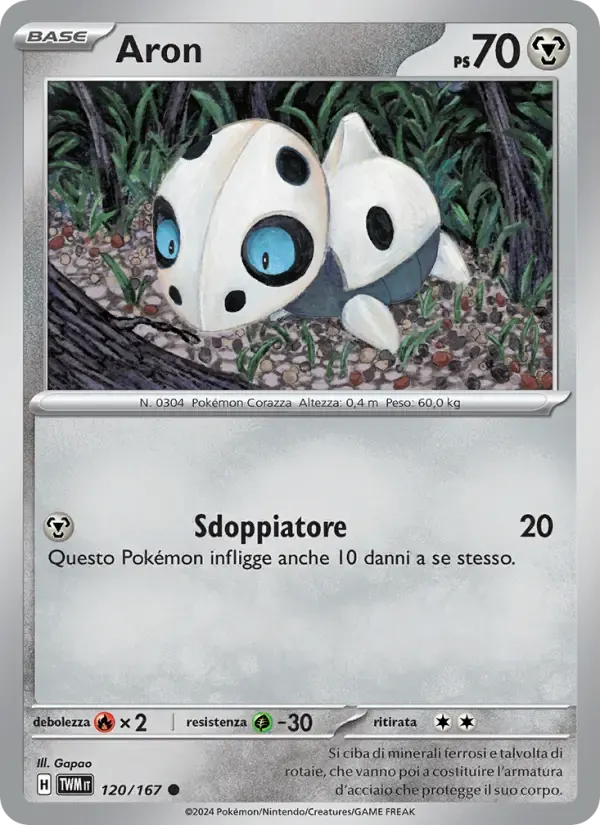 Aron — Crepuscolo Mascherato 120 Italian Pokémon card