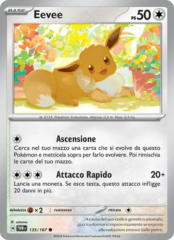 Eevee — Crepuscolo Mascherato 135 Italian Pokémon card