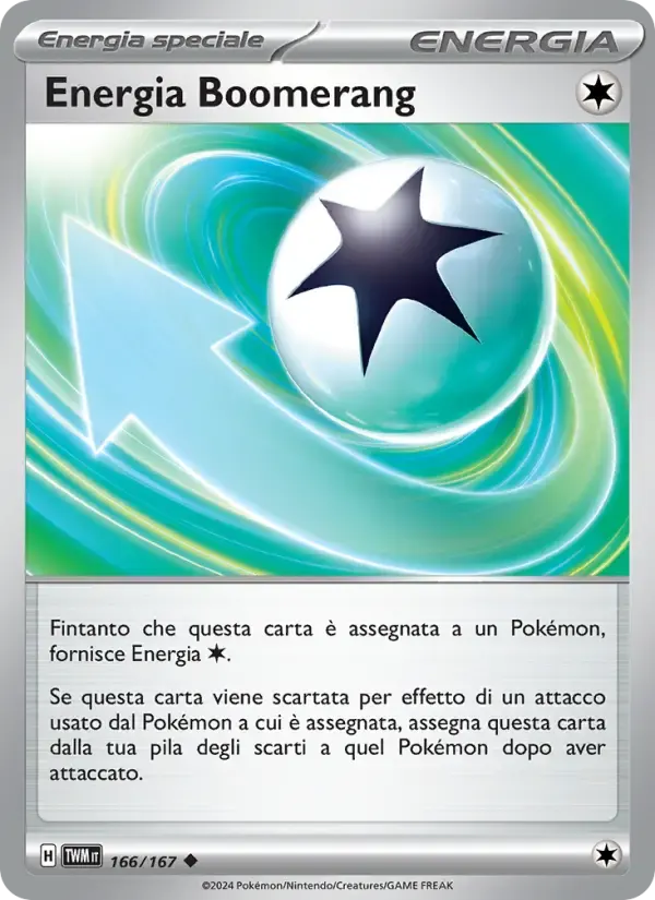 Energia Boomerang — Crepuscolo Mascherato 166 Italian Pokémon card