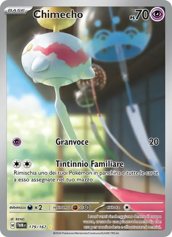 Chimecho — Crepuscolo Mascherato 179 Italian Pokémon card