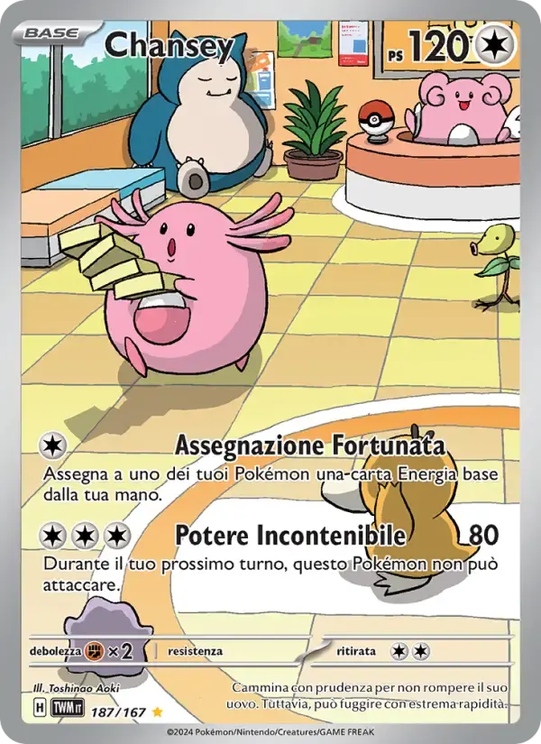 Chansey — Crepuscolo Mascherato 187 Italian Pokémon card