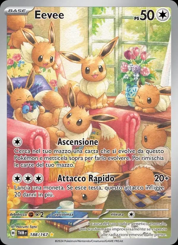 Eevee — Crepuscolo Mascherato 188 Italian Pokémon card