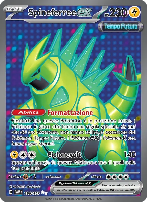 Spineferree-ex — Crepuscolo Mascherato 196 Italian Pokémon card