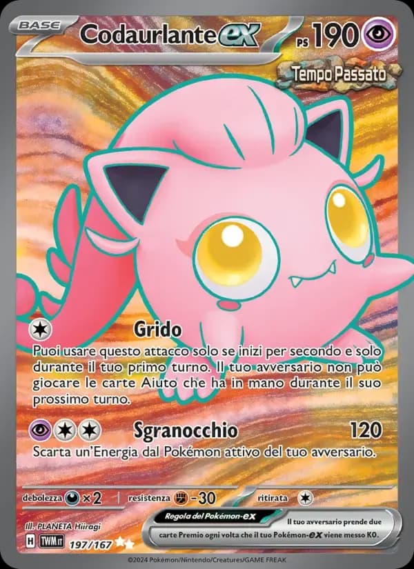 Codaurlante-ex — Crepuscolo Mascherato 197 Italian Pokémon card