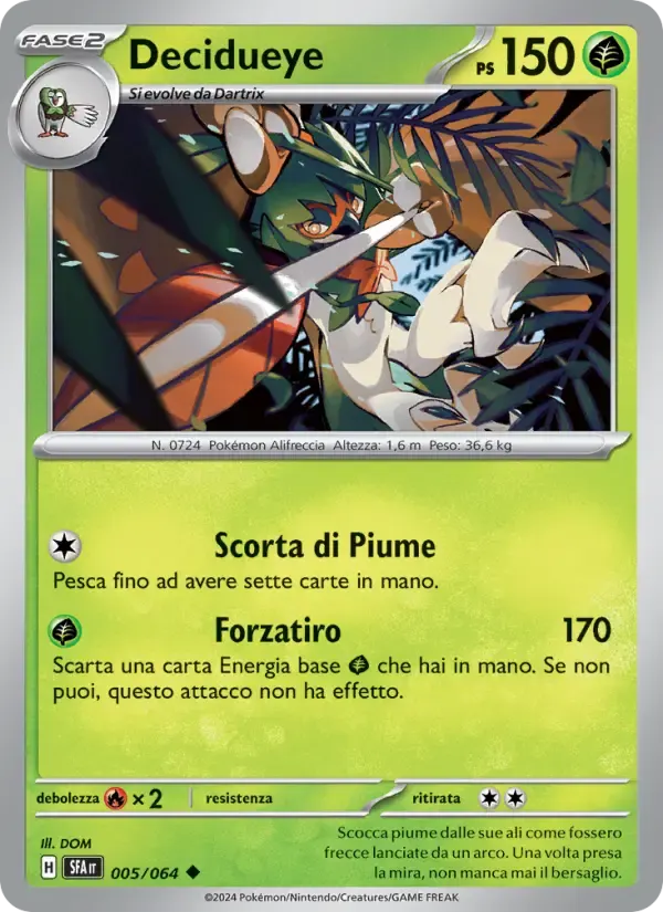 Decidueye — Segreto Fiabesco 5 Italian Pokémon card