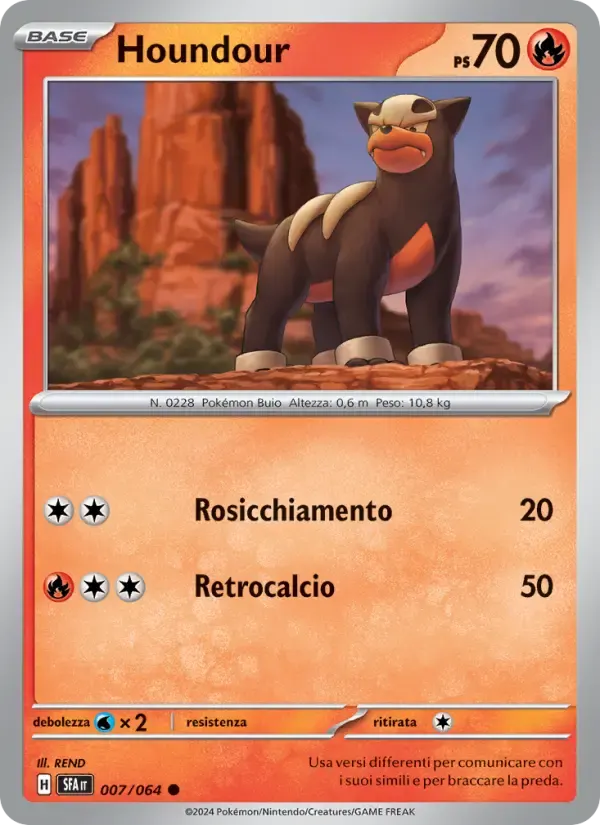 Houndour — Segreto Fiabesco 7 Italian Pokémon card