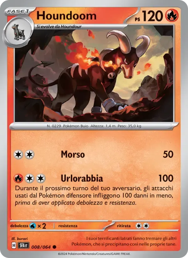 Houndoom — Segreto Fiabesco 8 Italian Pokémon card