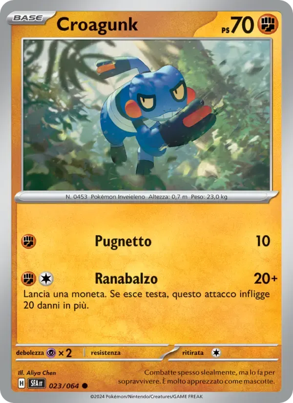 Croagunk — Segreto Fiabesco 23 Italian Pokémon card