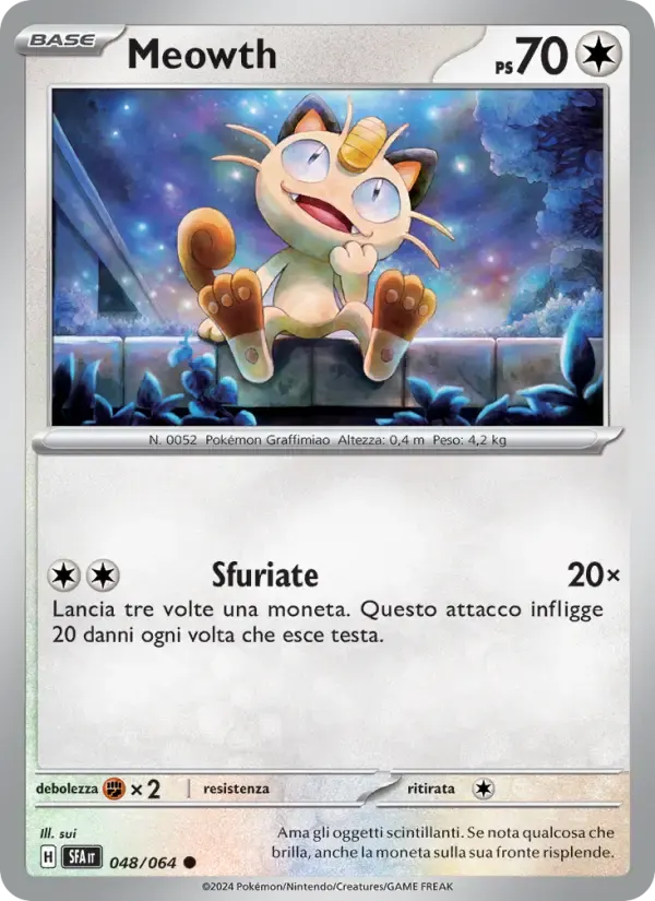 Meowth — Segreto Fiabesco 48 Italian Pokémon card