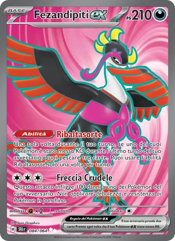 Fezandipiti-ex — Segreto Fiabesco 84 Italian Pokémon card