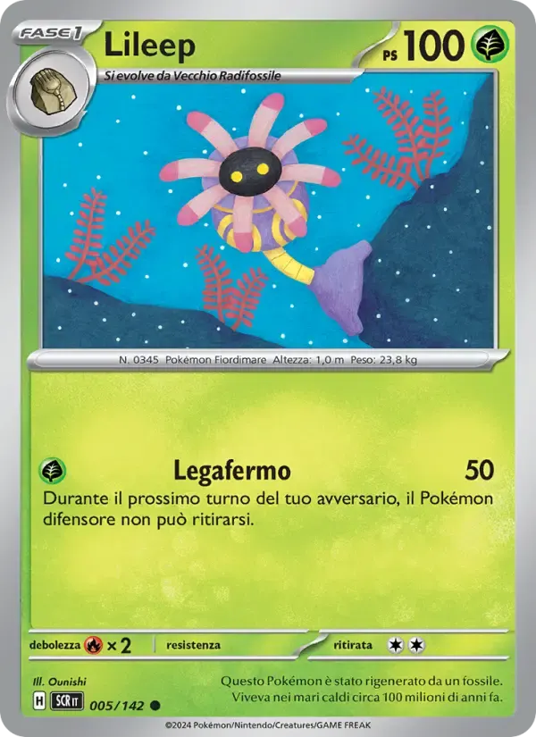 Lileep — Corona Astrale 5 Italian Pokémon card