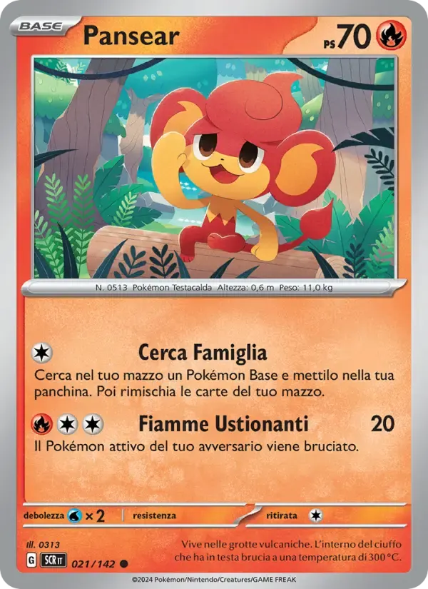 Pansear — Corona Astrale 21 Italian Pokémon card