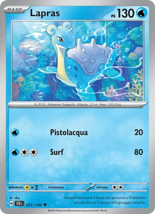 Lapras — Corona Astrale 31 Italian Pokémon card