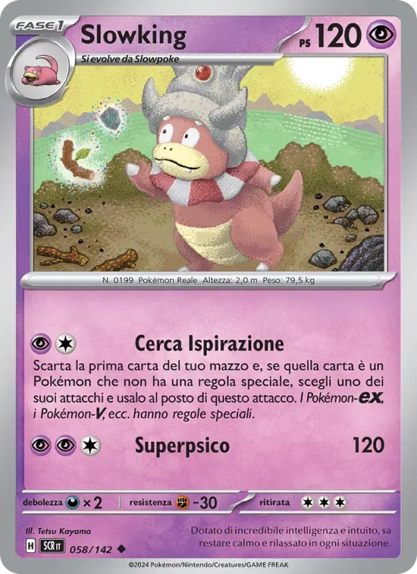 Slowking — Corona Astrale 58 Italian Pokémon card