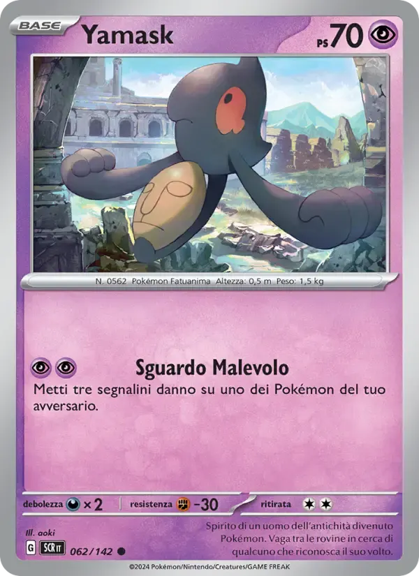 Yamask — Corona Astrale 62 Italian Pokémon card