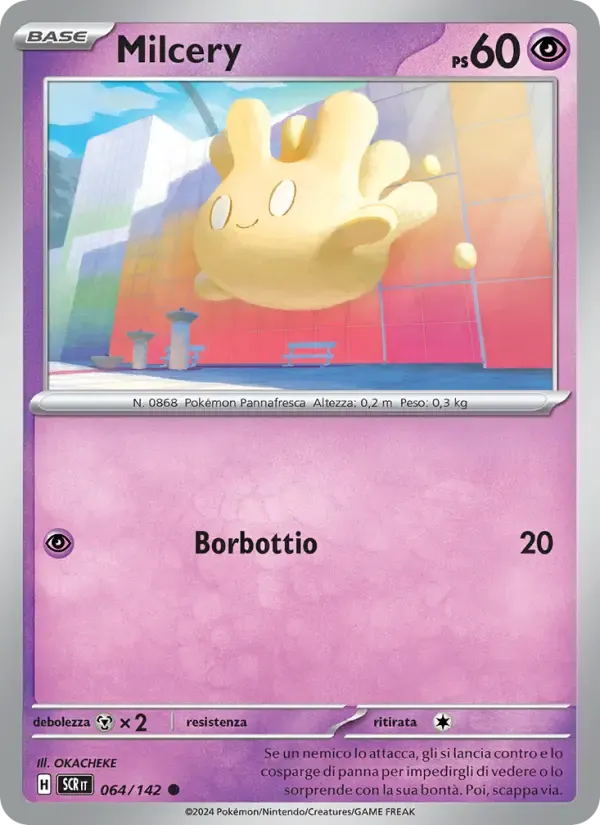 Milcery — Corona Astrale 64 Italian Pokémon card
