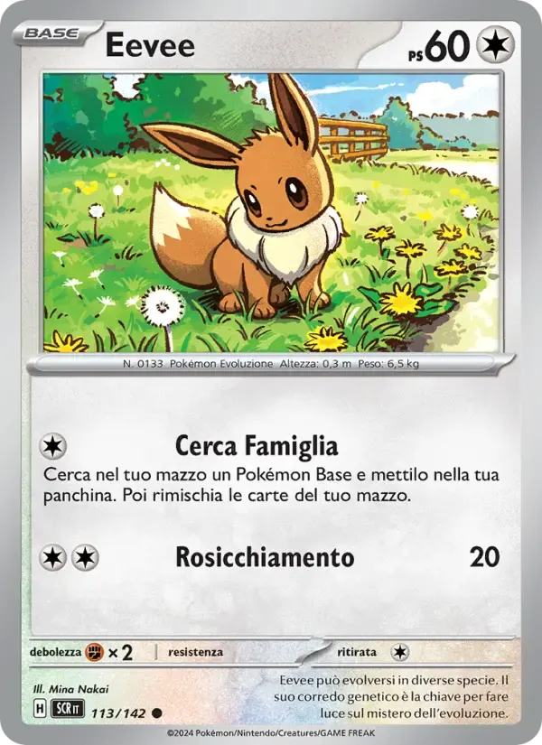 Eevee — Corona Astrale 113 Italian Pokémon card