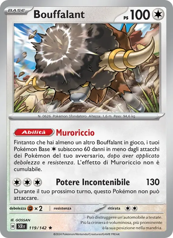 Bouffalant — Corona Astrale 119 Italian Pokémon card
