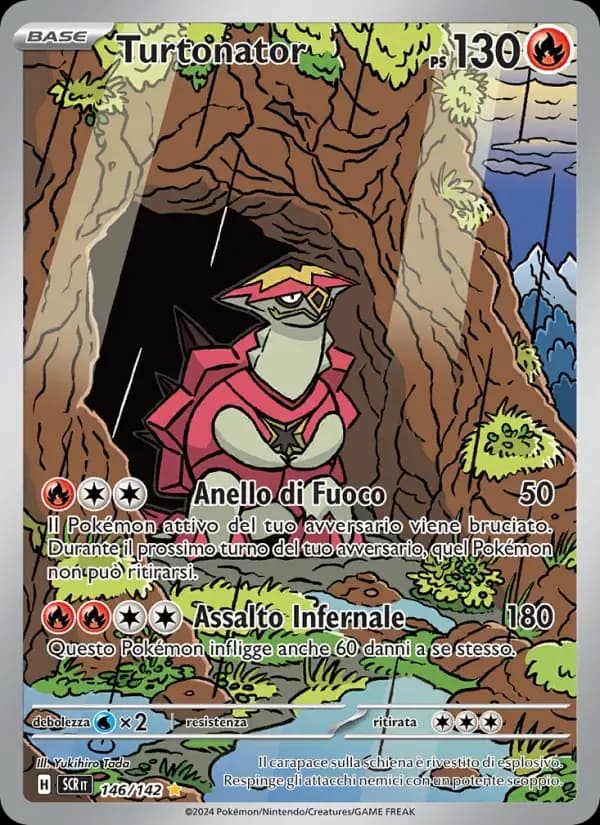 Turtonator — Corona Astrale 146 Italian Pokémon card