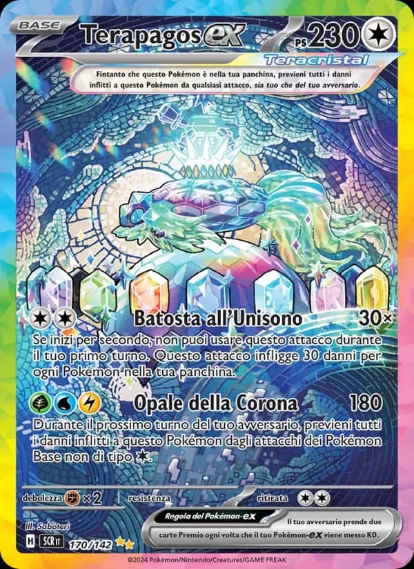 Terapagos-ex — Corona Astrale 170 Italian Pokémon card