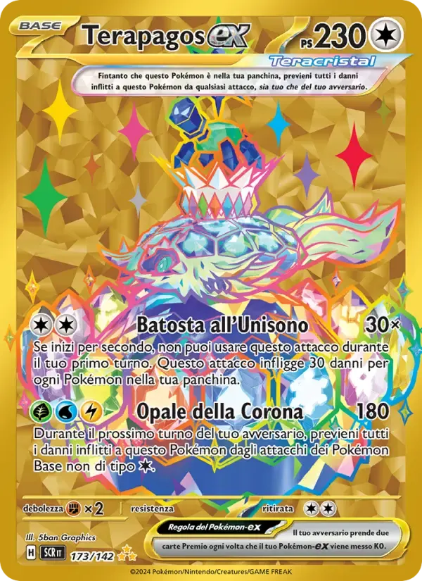 Terapagos-ex — Corona Astrale 173 Italian Pokémon card