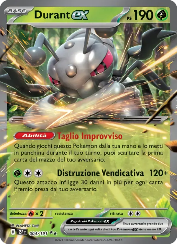 Durant-ex — Scintille Folgoranti 4 Italian Pokémon card