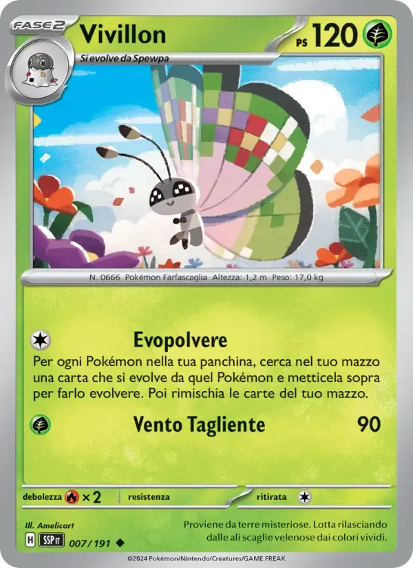 Vivillon — Scintille Folgoranti 7 Italian Pokémon card