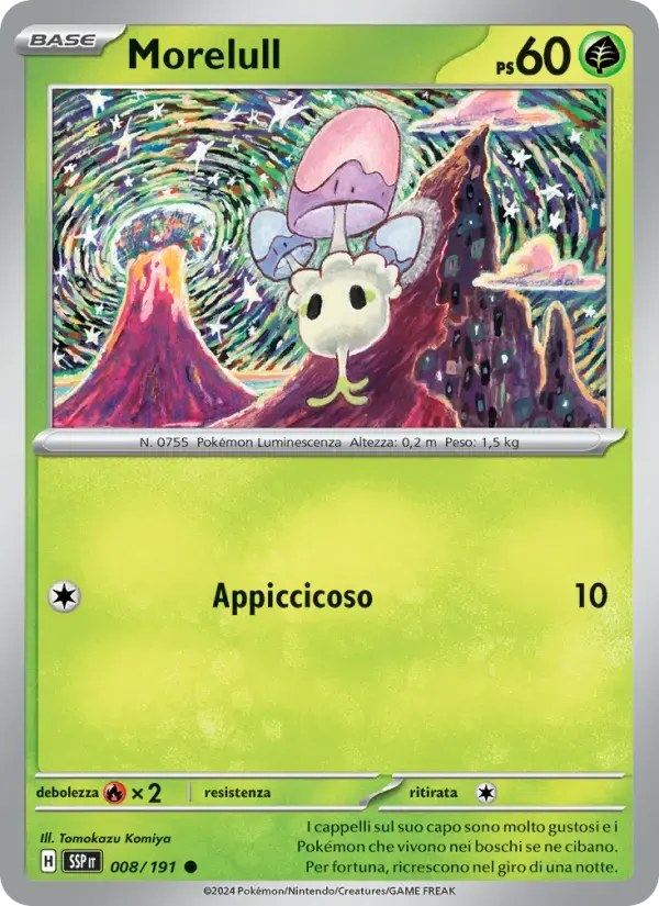 Morelull — Scintille Folgoranti 8 Italian Pokémon card