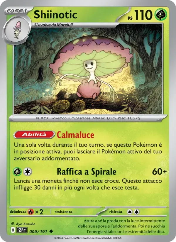 Shiinotic — Scintille Folgoranti 9 Italian Pokémon card