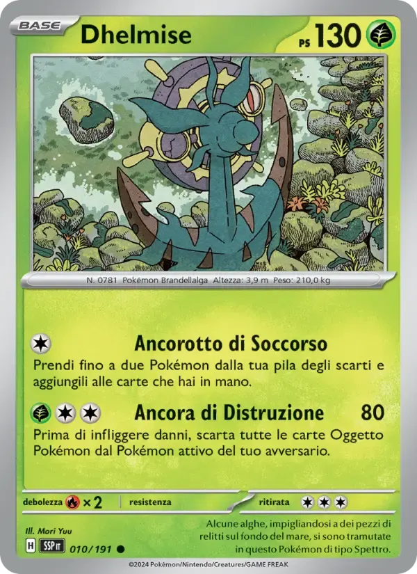 Dhelmise — Scintille Folgoranti 10 Italian Pokémon card