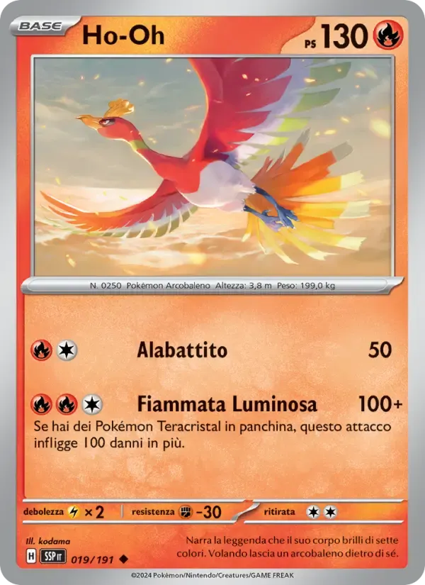 Ho-Oh — Scintille Folgoranti 19 Italian Pokémon card
