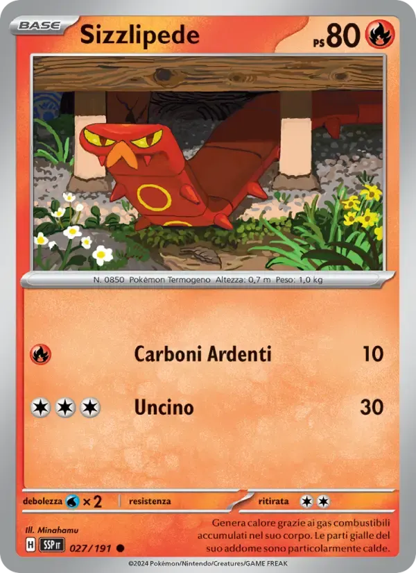 Sizzlipede — Scintille Folgoranti 27 Italian Pokémon card