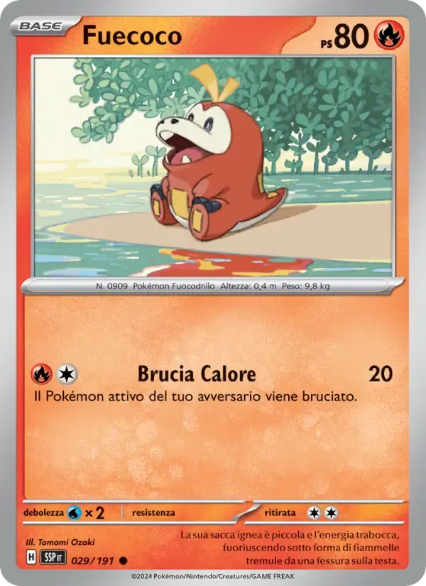 Fuecoco — Scintille Folgoranti 29 Italian Pokémon card
