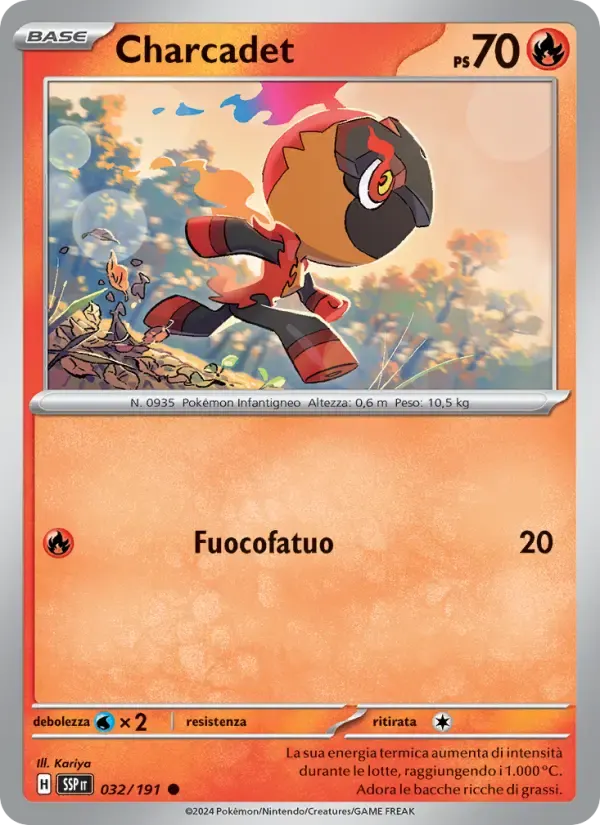 Charcadet — Scintille Folgoranti 32 Italian Pokémon card