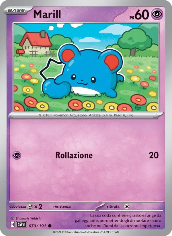 Marill — Scintille Folgoranti 73 Italian Pokémon card