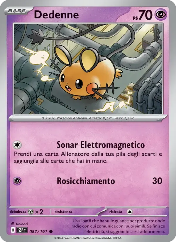 Dedenne — Scintille Folgoranti 87 Italian Pokémon card