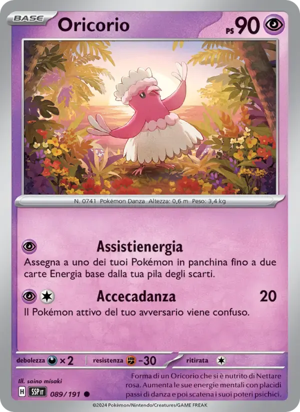 Oricorio — Scintille Folgoranti 89 Italian Pokémon card
