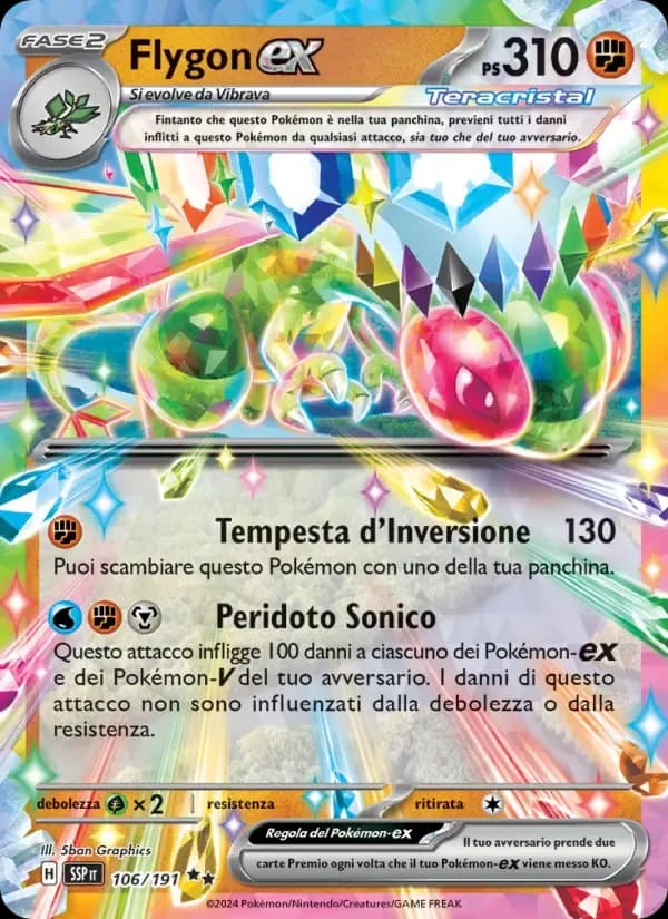 Flygon-ex — Scintille Folgoranti 106 Italian Pokémon card