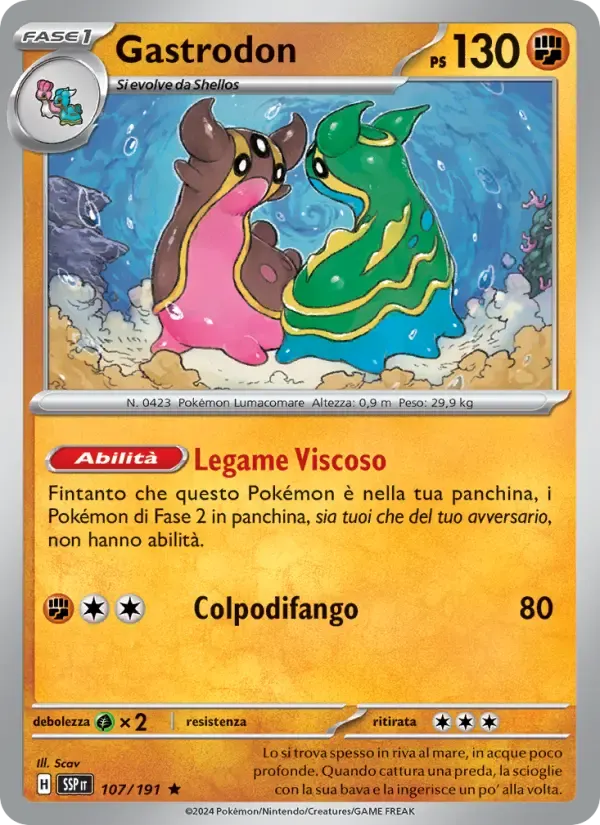 Gastrodon — Scintille Folgoranti 107 Italian Pokémon card