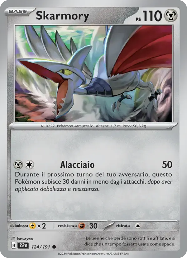 Skarmory — Scintille Folgoranti 124 Italian Pokémon card