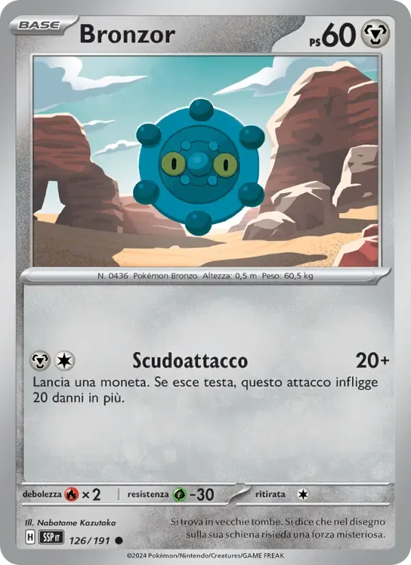 Bronzor — Scintille Folgoranti 126 Italian Pokémon card
