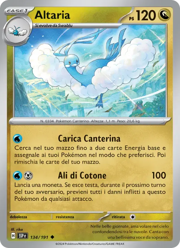 Altaria — Scintille Folgoranti 134 Italian Pokémon card