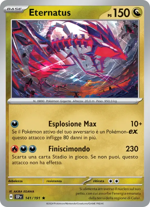 Eternatus — Scintille Folgoranti 141 Italian Pokémon card
