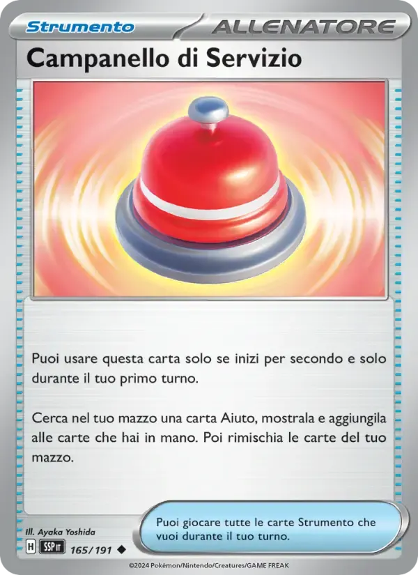 Campanello di Servizio — Scintille Folgoranti 165 Italian Pokémon card