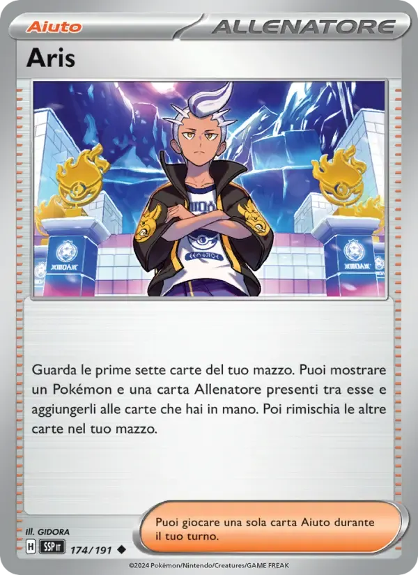 Aris — Scintille Folgoranti 174 Italian Pokémon card